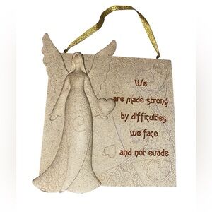 Inspirational Angel Plaque.  Resin material.